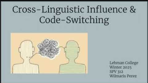 Cross-Linguistic Influence & Code-Switching