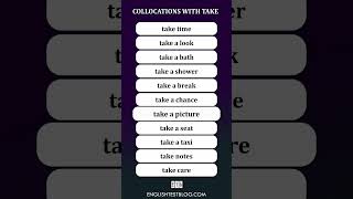 Collocations with take