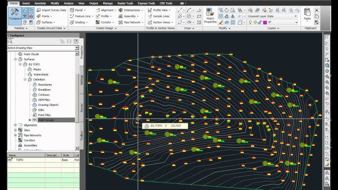 civil 3d surface boundary data clipart