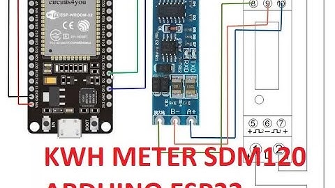 KWH Meter Digital SDM120 Arduino(ESP32) RS485 Modbus RTU