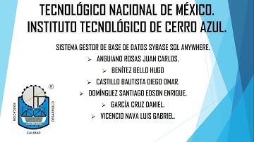 SGBD: sybase SQL ANYWHERE 16 VISTAS.