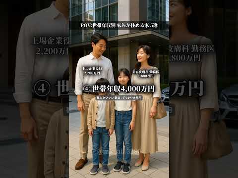 【偏見】世帯年収別 家族が住める家 #ai