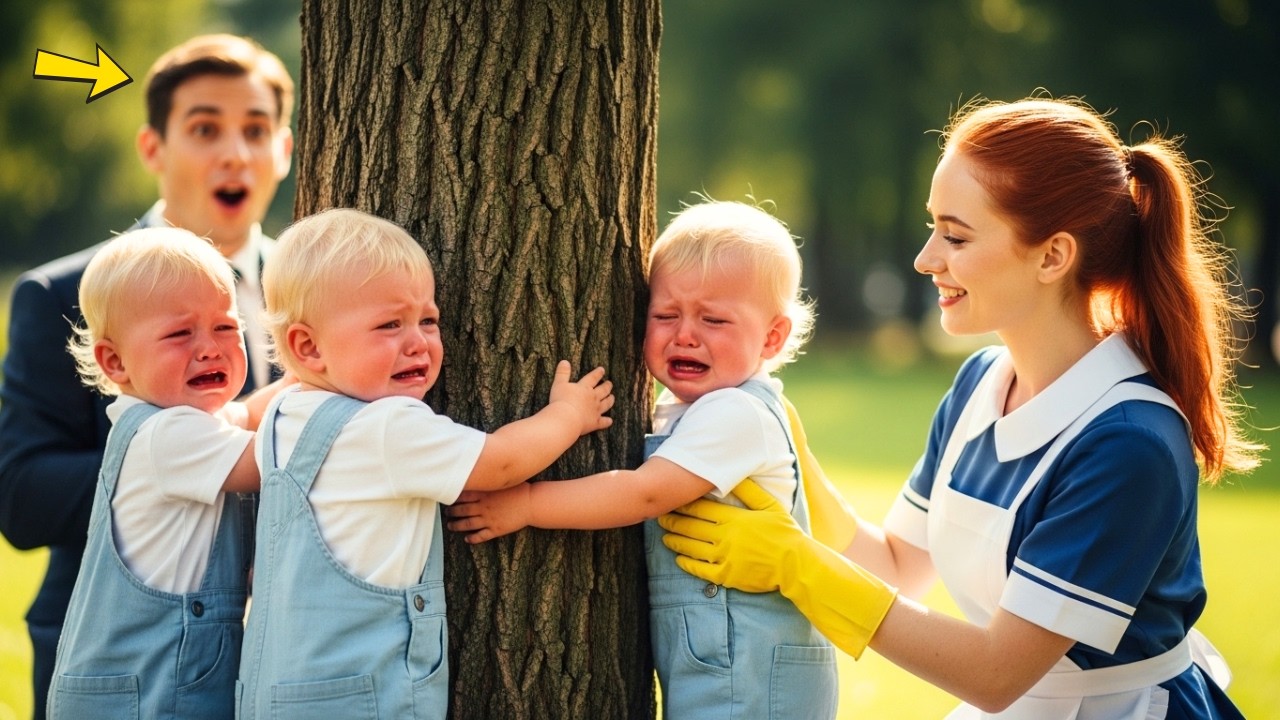 Nimeni nu înțelegea de ce tripleții milionarului plângeau — până când menajera a dezvăluit adevărul.