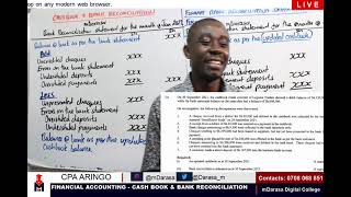 BANK RECONCILIATION ILLUSTRATION  QUESTION - APRIL 2022(KASNEB ATD, CPA), KNEC .......