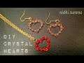 Crystal heart Jewellery in Easy steps/Pendant &amp; Earrings Tutorial Diy