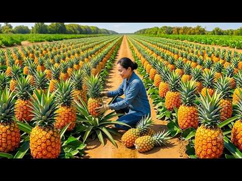 Colheita de Abacaxis no Jardim e Venda no Mercado Local | Muita fartura! | Vida na roça