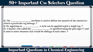 MCQ Questions Css Selectors with Answers