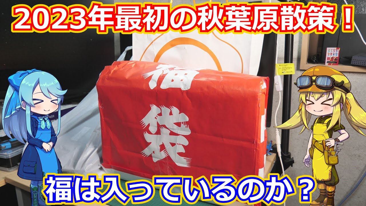 【福袋開封】残り物には福がある！？1月4日に新年一発目の秋葉原散策に行ってきました！＋ジャンクショップの初売り報告＆福袋開封！【アキバ散策】