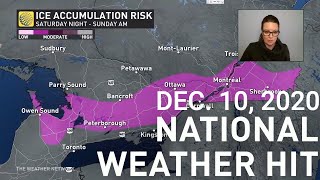 Three types of precipitation this weekend to Ontario | NATIONAL WEATHER HIT | DEC. 10, 2020