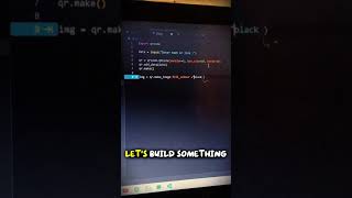 Type Anything… It Becomes a QR Code 😳 | Python Day 8 📱🔥 #coding #learnpython #ytshorts #viral