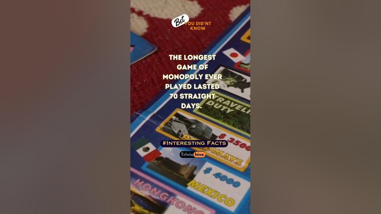 They Played Monopoly Game For 70 Days Straight!? #shorts #interestingfacts