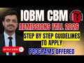 IOBM CBM Admissions Fall 2026 | Complete Details | Step by Guidelines | How to Apply