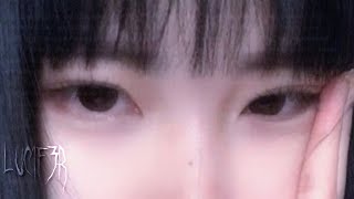 sharp inner eye corners.