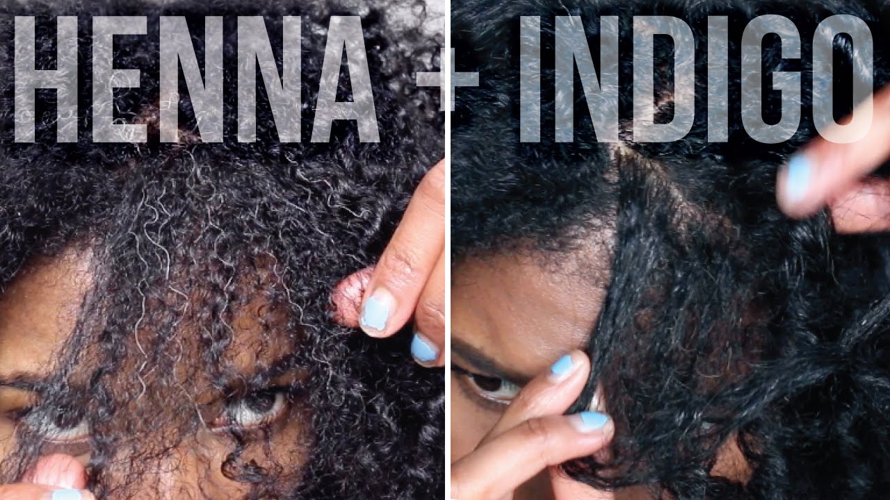 One Step Henna Indigo Process for Grey Hair  2 in 1 Step for Naturally  Black Hair  Live Results  YouTube
