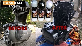 Motorcycle Engine Repainting using 2K technology of SAMURAI PAINT