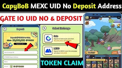 💫Capybob Airdrop MEXC UID No & Deposit Address | Capybob Airdrop Gate Io UID No & Deposit Address 