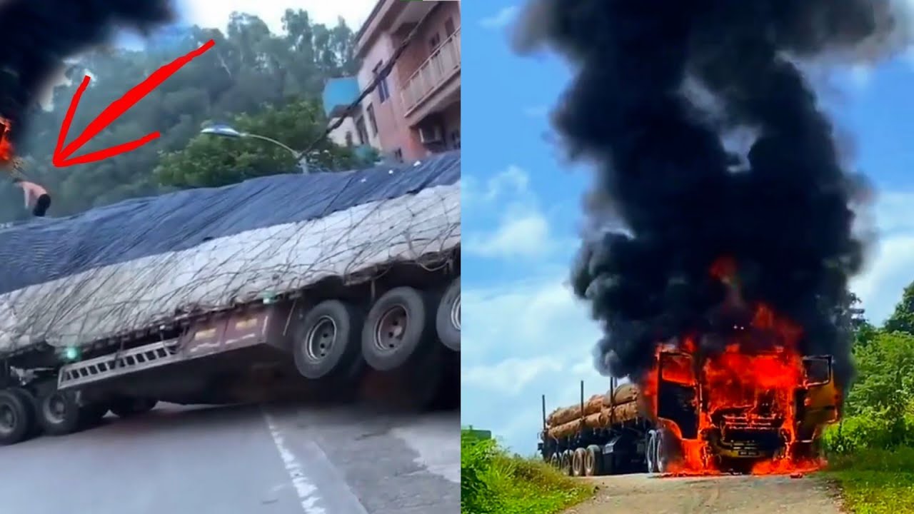 44 Container and Heavy Truck Accident Moments You Wouldn't Believe If They Weren't Filmed