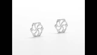 14k White Gold AA Diamond Earring Jackets