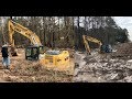 Excavator Rental Disaster Swamp Trackhoe Accident Water Buried Mud