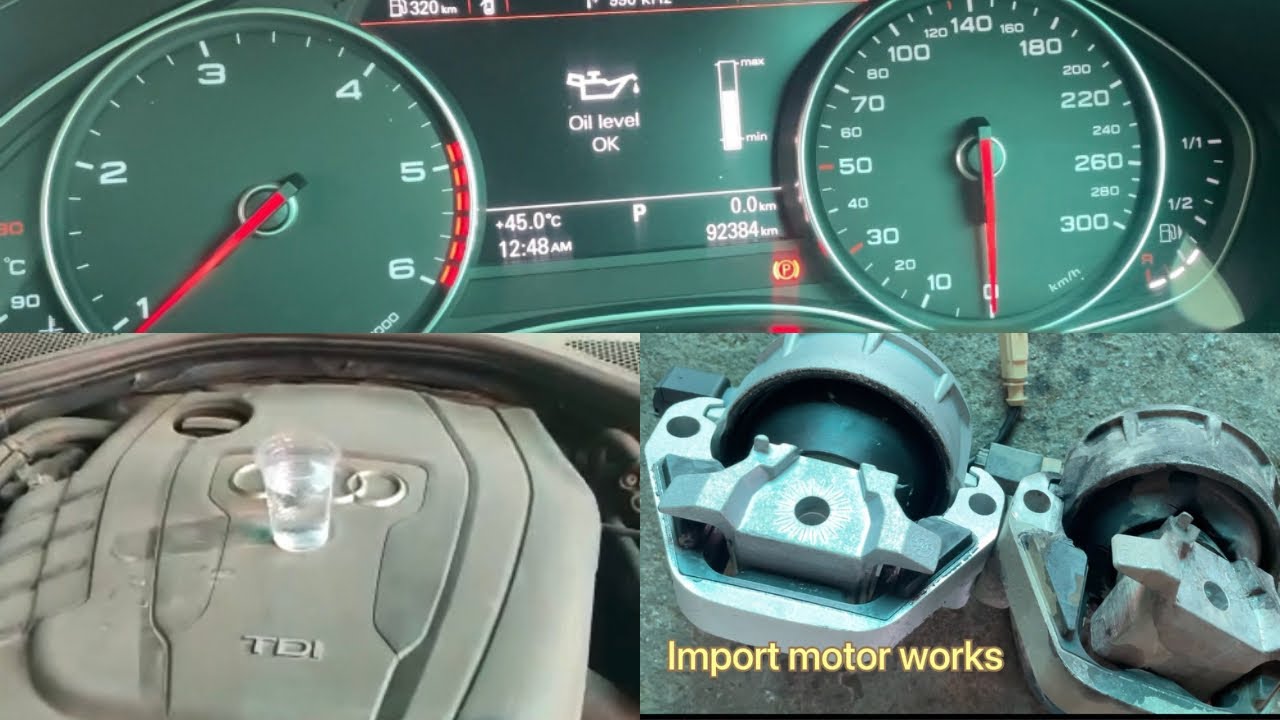 Audi A6 engine mount change by import motor works - YouTube