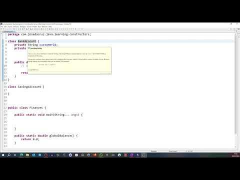 Java Learning - Default Constructor - YouTube