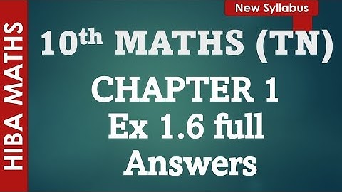 10th maths chapter 1 relations and  functions exercise 1.6 full tn samacheer hiba maths