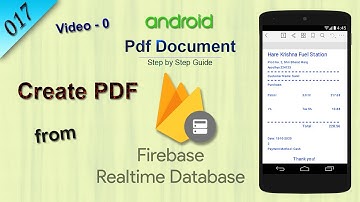 Introduction : Create PDF from Firebase Database android || Android Studio Firebase PDF Tutorial