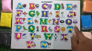 A to Z Alphabet Puzzle | A to Z Alphabets Clay Game | ABCD Puzzle Board | Alphabet Learning | SKZ screenshot 1