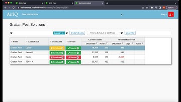 Reset Maintenance Schedule (AirIQ)