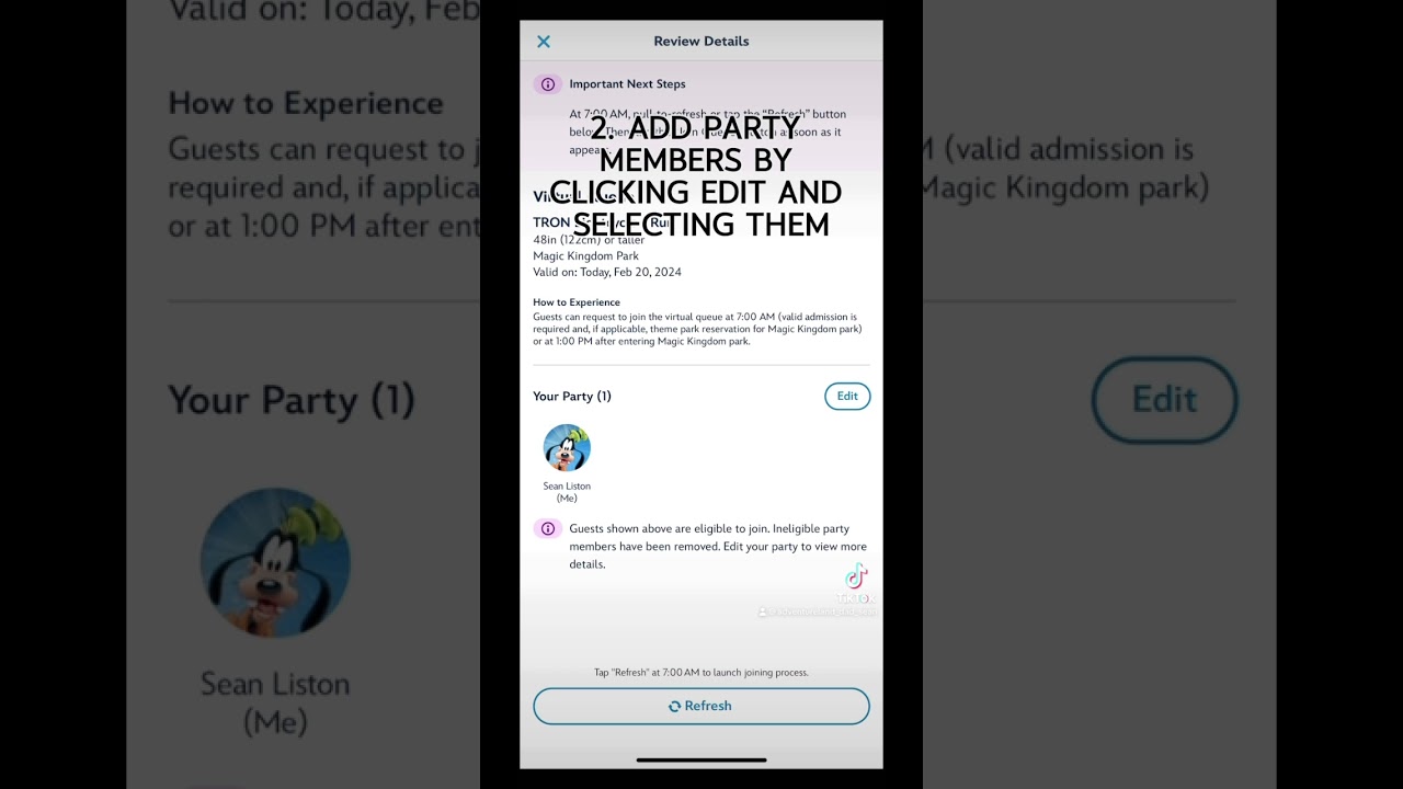5 steps to getting a virtual queue for Tron and Guardians. 