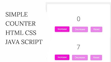 Build a Simple Counter using HTML, CSS, and JavaScript