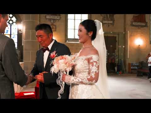 Cinematic Church Wedding at Burg Hornberg