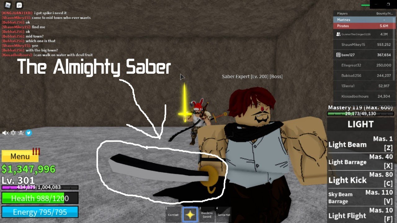 Speedrunning Shanks Saber But in A public server (Blox Fruits) 