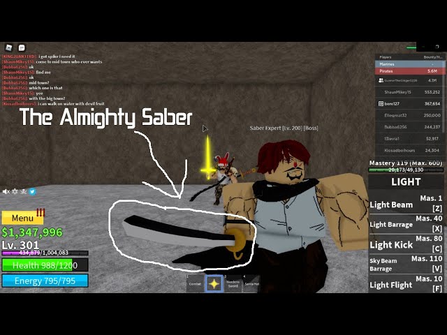 Speedrunning Shanks Saber But in A public server (Blox Fruits) 