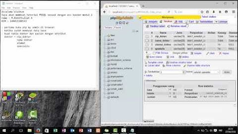 Tutorial membuat database "rumah sakit"