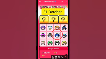 31 October Tomarket Secret Code Today | Tomarket  Combo Today | Tomarket Mystery Code #tomarket #1k