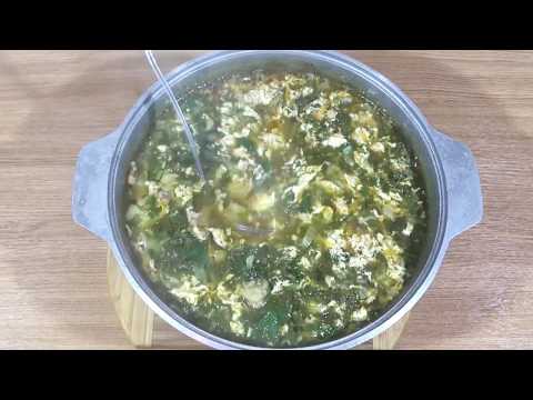 Зеленые Щи с щавелем (Щавелевый суп с яйцом) | Очень вкусный зеленый борщ - пошаговый рецепт 🥣👍