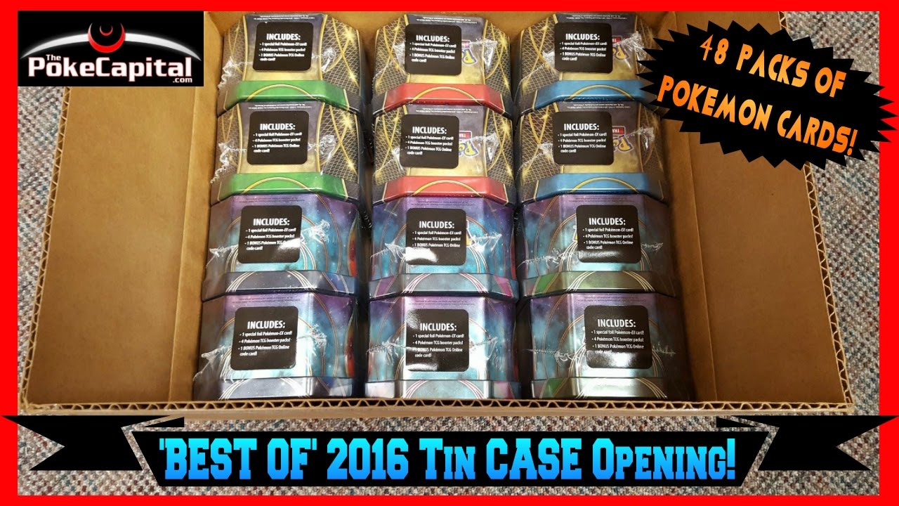 Opening a WHOLE CASE of Pokemon 2016 BEST OF Reprint Tins