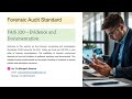 Forensic Standard - FAIS 320 Evidence and Documentation