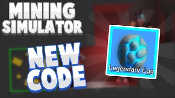 NEW LEGENDARY EGG CODE! | Mining Simulator #4