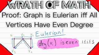 Proof: Graph is Eulerian iff All Vertices have Even Degree | Euler Circuits, Graph Theory screenshot 4