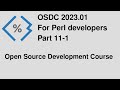 Open Source Development Course for Perl programmers - part 11-1