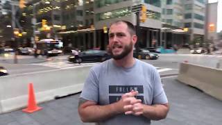 Impromptu street preaching in Toronto, Union Station