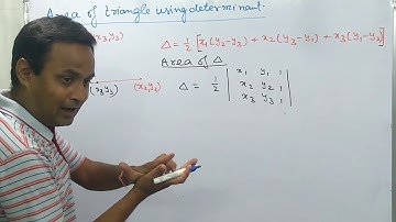 Area of a Triangle using Determinant Class 12 Maths NCERT Chapter-4 | Lecture-2 Theory and Ex-4.3