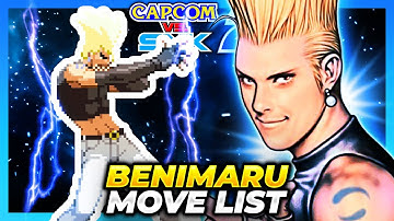 BENIMARU NIKAIDO MOVE LIST - Capcom vs. SNK 2: Mark of  the Millenium 2001 (CVS2)