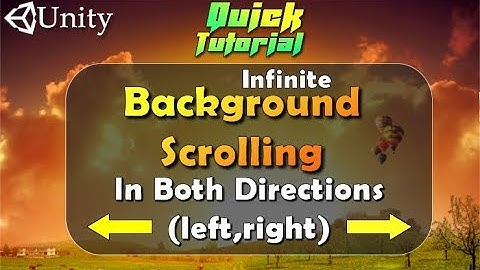 Unity 2D Infinite Background Scrolling [ Simple Way ]
