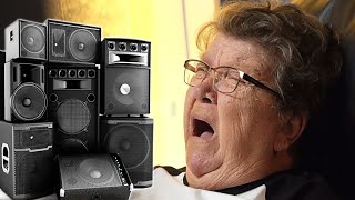 LOUDEST SPEAKER PRANK ON GRANDMA!