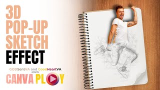 CANVAPLAY | 3D POPUP SKETCH EFFECT (No Photoshop, Made in Canva)