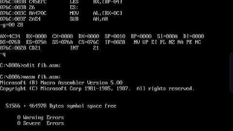 FIBONACCI SERIES |8086| MP lab| 2022