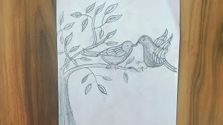 how to draw birds beautiful birds couple artbird art very easy art easy drawing mayla drawing lover